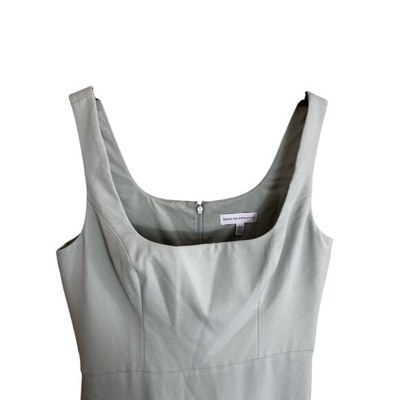 Dress the Population Charlene Ruffle Gown Dress Sage Green Large Wedding - Picture 6 of 13